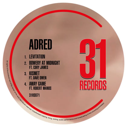 Levitation EP album by Adred - Drum and Bass Cover Art