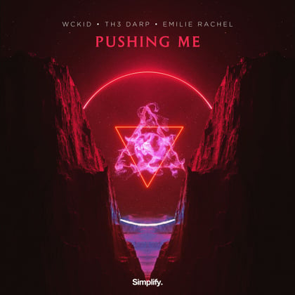 Pushing Me album by Captain Bass, WCKiD, TH3 DARP & Émilie Rachel - Drum and Bass Cover Art