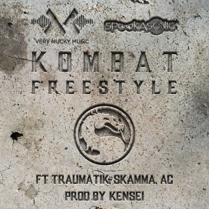 Kombat Freestyle album by Mr Traumatik, Spookasonic & Skamma - Drum and Bass Cover Art