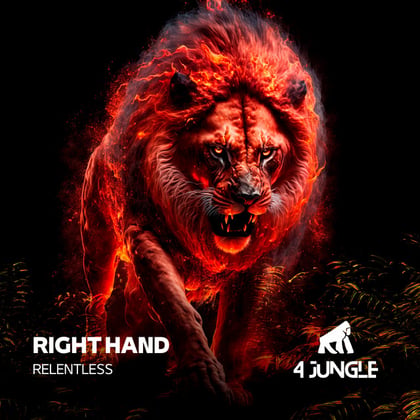 Relentless album by Right Hand - Drum and Bass Cover Art