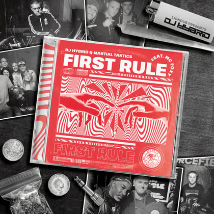 First Rule album by Dub Elements, DJ Hybrid & Martial Taktics - Drum and Bass Cover Art