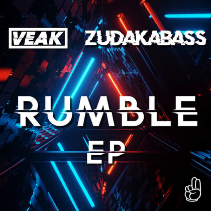 Rumble EP album by Salaryman, Veak & Zudakabass - Drum and Bass Cover Art