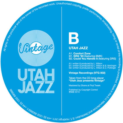 Comfort Zone / NRG '93 / Could You Handle It album by Utah Jazz - Drum and Bass Cover Art