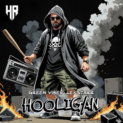 HOOLIGAN album by Green Vibes - Drum and Bass Cover Art
