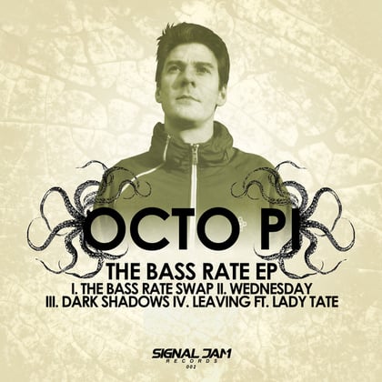 The Bass Rate album by Octo Pi - Drum and Bass Cover Art