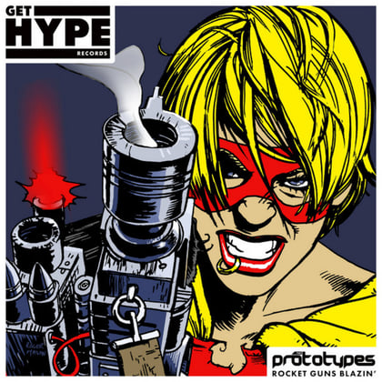 Rocket Guns Blazin' album by The Prototypes - Drum and Bass Cover Art
