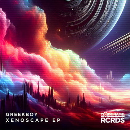 Xenoscape EP album by Greekboy - Drum and Bass Cover Art