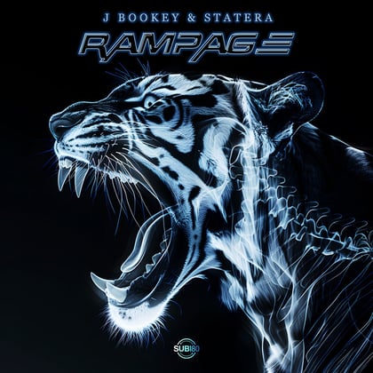 Rampage album by Bookey - Drum and Bass Cover Art