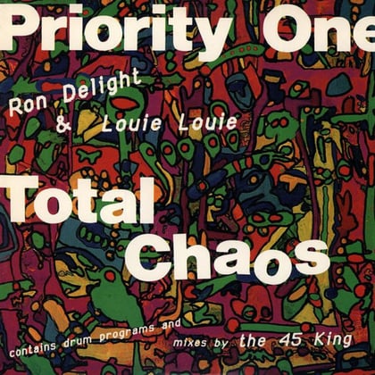 Total Chaos album by Priority One - Drum and Bass Cover Art