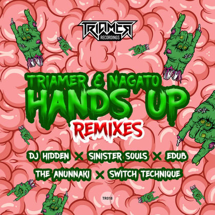 Hands Up Remixes album by TriaMer & Nagato - Drum and Bass Cover Art