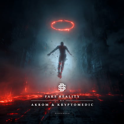 Fake Reality album by Akrom & Kryptomedic - Drum and Bass Cover Art