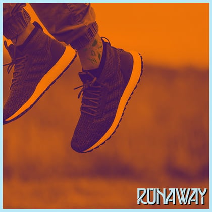 Runaway album by IRONTYPE - Drum and Bass Cover Art