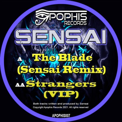 The Blade (Sensai Remix) / Strangers (VIP) album by Sensai - Drum and Bass Cover Art