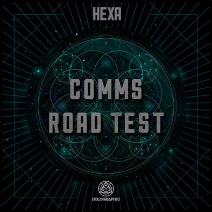Comms / Road Test album by Hexa - Drum and Bass Cover Art