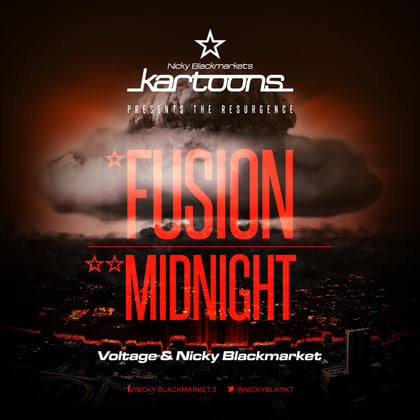 Fusion album by Voltage & Nicky Blackmarket - Drum and Bass Cover Art