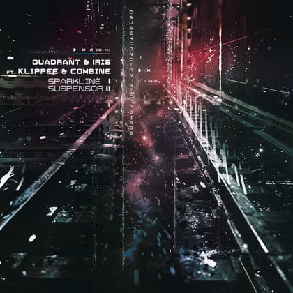 Sparkline / Suspensor album by Quadrant & DEAD BATTERY - Drum and Bass Cover Art