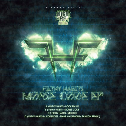 Morse Code album by Jayline, Filthy Habits, Jeopardize & Saxxon - Drum and Bass Cover Art