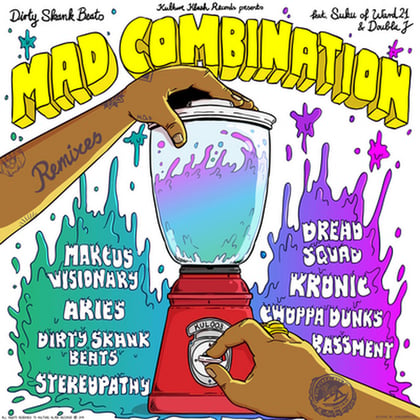 Mad Combination album by Dirty Skank Beats - Drum and Bass Cover Art
