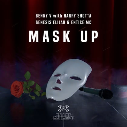 Mask Up II album by Benny V, Harry Shotta & Entice MC - Drum and Bass Cover Art