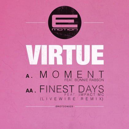 Moment / Finest Days (Livewire Remix) album by Virtue - Drum and Bass Cover Art