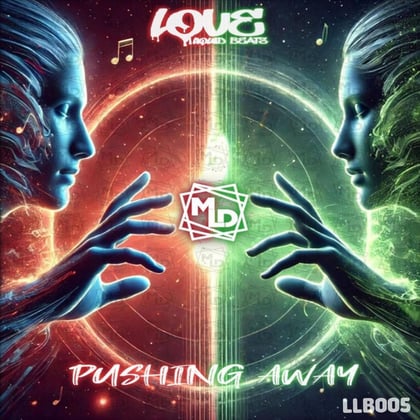Pushing Away album by M.L.D - Drum and Bass Cover Art