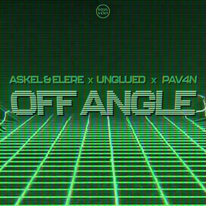 Off-angle album by Askel & Elere, Unglued & PAV4N - Drum and Bass Cover Art