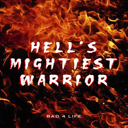 Hell's mightiest warrior album by MSDOS & Bad 4 Life - Drum and Bass Cover Art