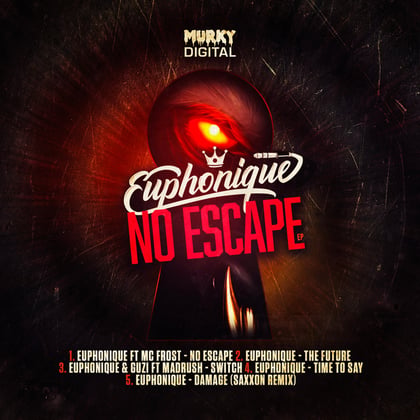 No Escape album by Euphonique, Guzi & Madrush MC - Drum and Bass Cover Art
