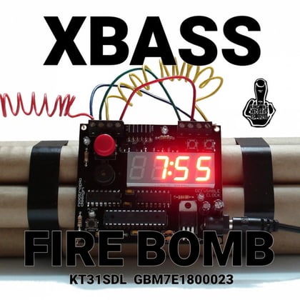 Fire Bomb album by X-Bass - Drum and Bass Cover Art