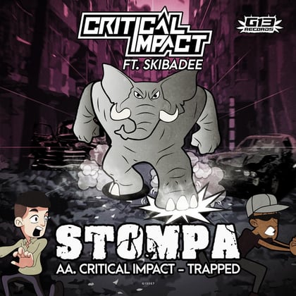 Stomper / Trapped album by Critical Impact - Drum and Bass Cover Art