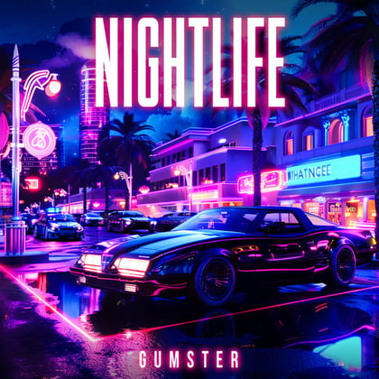 Nightlife album by Gumster - Drum and Bass Cover Art