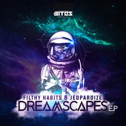 Dreamscapes album by Jayline, Filthy Habits & Jeopardize - Drum and Bass Cover Art