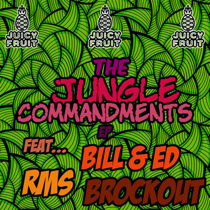 The Jungle Commandments album by Bill & Ed, RMS & Brockout - Drum and Bass Cover Art