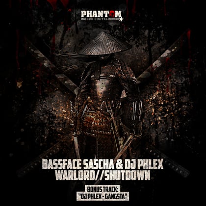 Warlord/Shutdown album by Bassface Sascha - Drum and Bass Cover Art