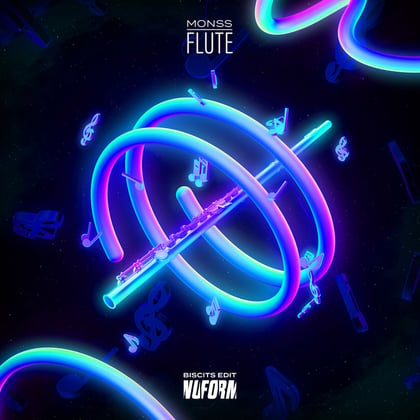 FLUTE (BISCITS EDIT) album by MONSS - Drum and Bass Cover Art