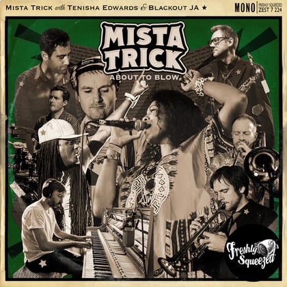 About to Blow album by Mista Trick, Tenisha Edwards & Blackout JA - Drum and Bass Cover Art