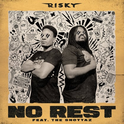 No Rest album by Risky - Drum and Bass Cover Art