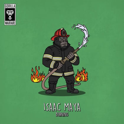 Burning album by Isaac Maya - Drum and Bass Cover Art