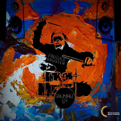 Druminiz album by Freqax - Drum and Bass Cover Art