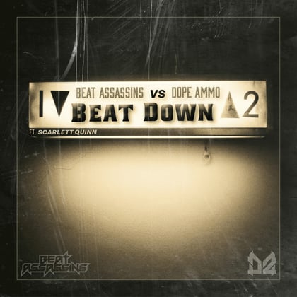 Beat Down album by Ed Solo, Dope Ammo, Beat Assassins & Scarlett Quinn - Drum and Bass Cover Art