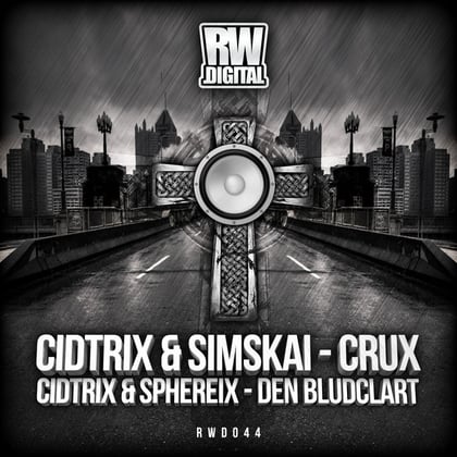 Crux / Den Bludclart album by Simskai - Drum and Bass Cover Art