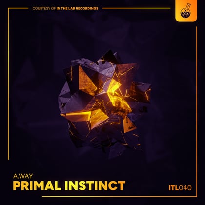 Primal Instinct album by A.way - Drum and Bass Cover Art