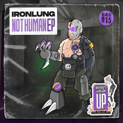 Not Human EP album by Ironlung - Drum and Bass Cover Art