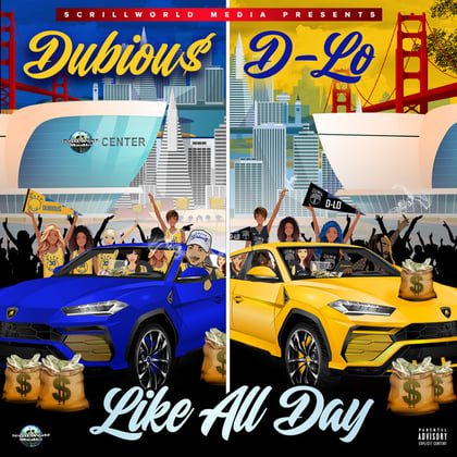 Like All Day album by D-Lo - Drum and Bass Cover Art