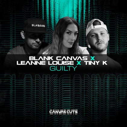 Guilty album by Kleu, Blank Canvas, Leanne Louise & Tiny K - Drum and Bass Cover Art
