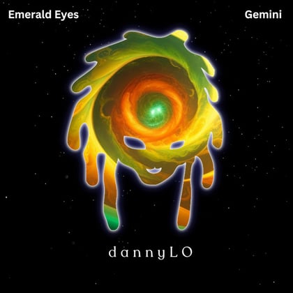 Emerald Eyes/Gemini album by DannyLO - Drum and Bass Cover Art