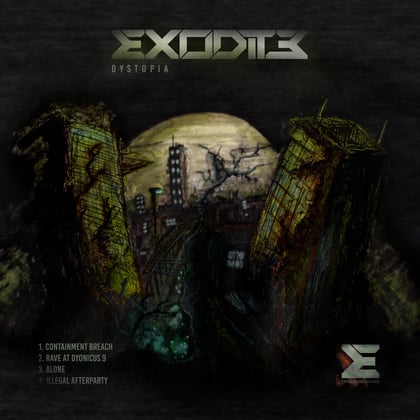 Dystopia album by Exodite - Drum and Bass Cover Art