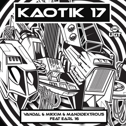 Kaotik 17 album by AIRGLO, Mandidextrous, Vandal & MikkiM - Drum and Bass Cover Art