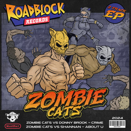 Crime album by Zombie Cats - Drum and Bass Cover Art