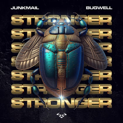 Stronger album by Junk Mail - Drum and Bass Cover Art